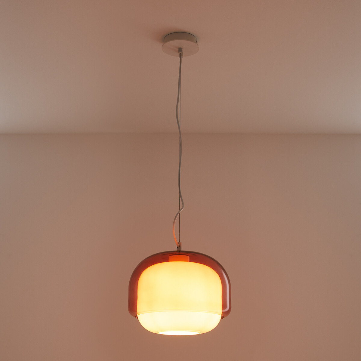 LA REDOUTE INTERIEURS<br>Luminária pendente de vidro colorido Ø30,5 cm, Kinoko