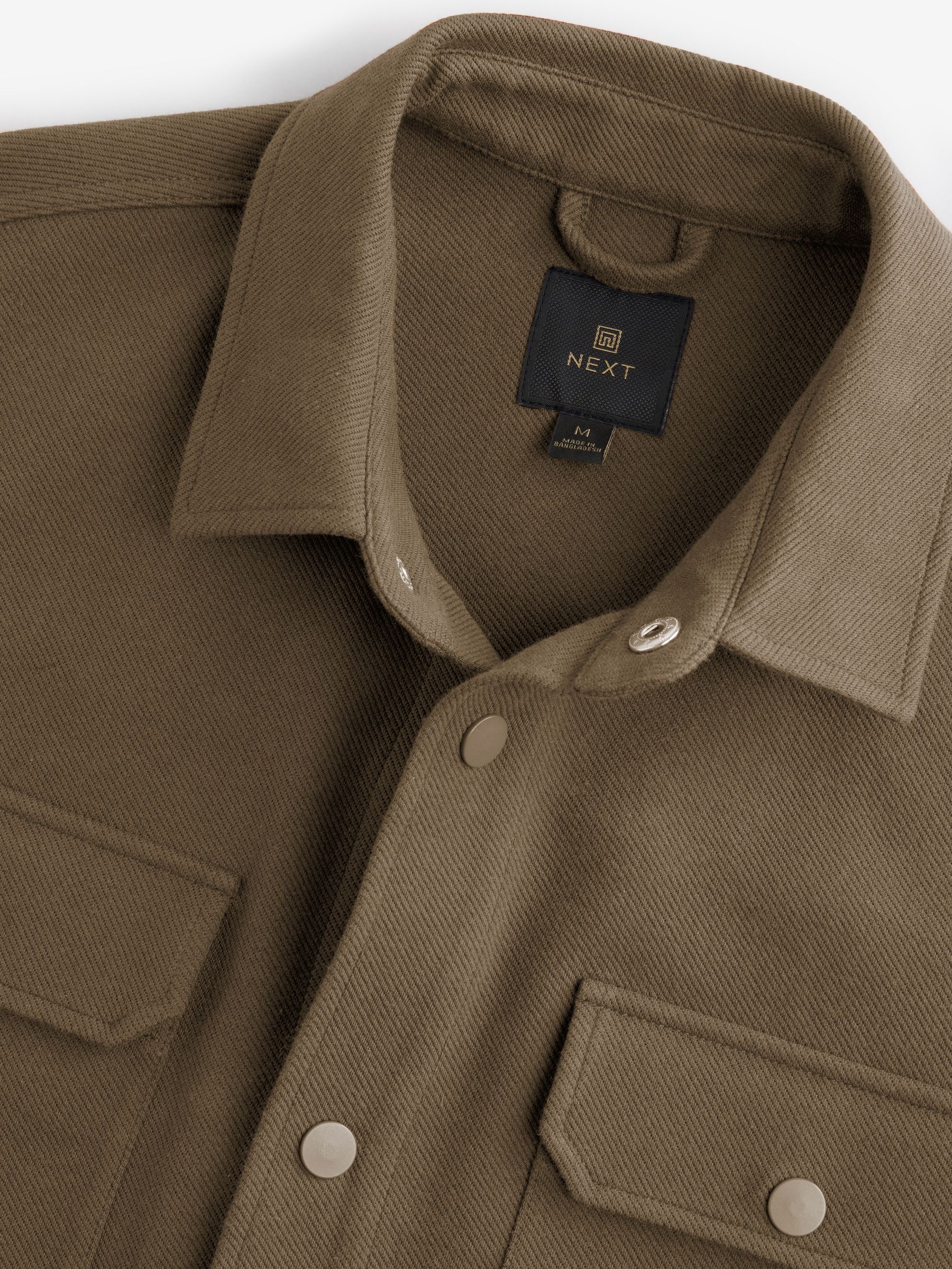 Bruin - Jersey keperstof Overshirt met drukknopen