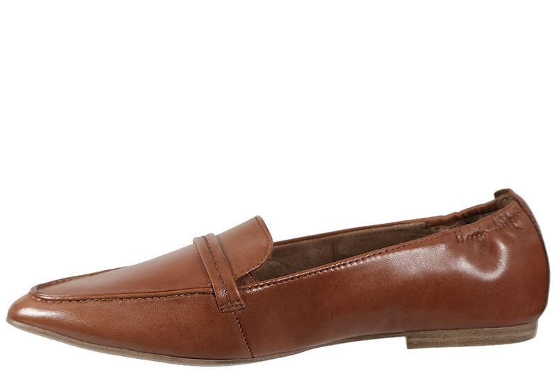 TAMARIS LOAFERS I COGNACFARVET GLAT SKIND