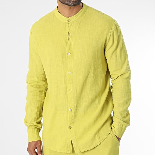 Ensemble Chemise Manches Longues Et Pantalon Jaune