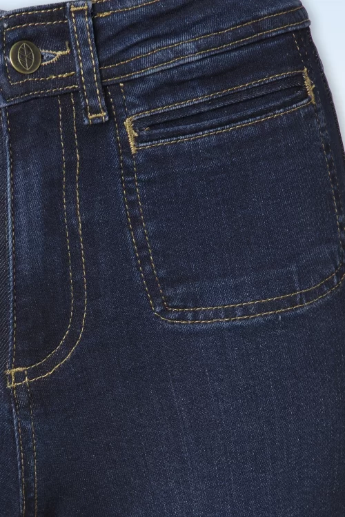 Surkana Ryann jeans broek in diepblauw
