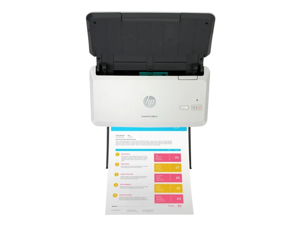 HP Scanjet Pro 2000 s2 Sheet-feed - Dokumentscanner - Duplex - 216 x 3100 mm - 600 dpi x 600 dpi - op til 35 ppm (mono) - ADF (50 ark) - op til 3500 scanninger pr. dag - USB 3.0