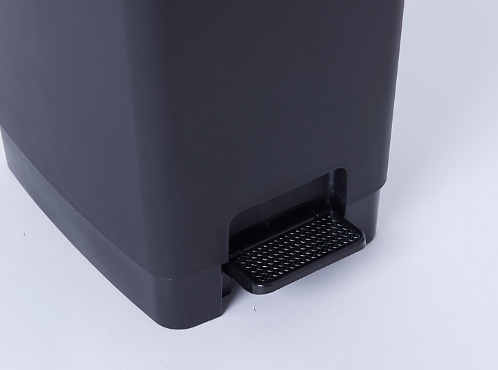 Poubelle à pédale anthracite Flat 30 L