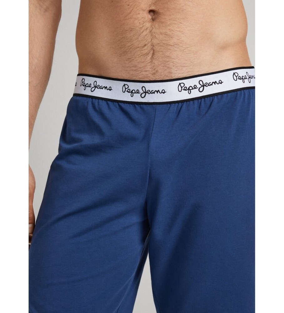 Shorts de pijama lisos azul-marinho da Pepe Jeans