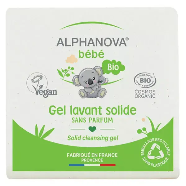 Sabonete Líquido Sólido Orgânico para Bebê Alphanova com Azeite de Oliva 100g