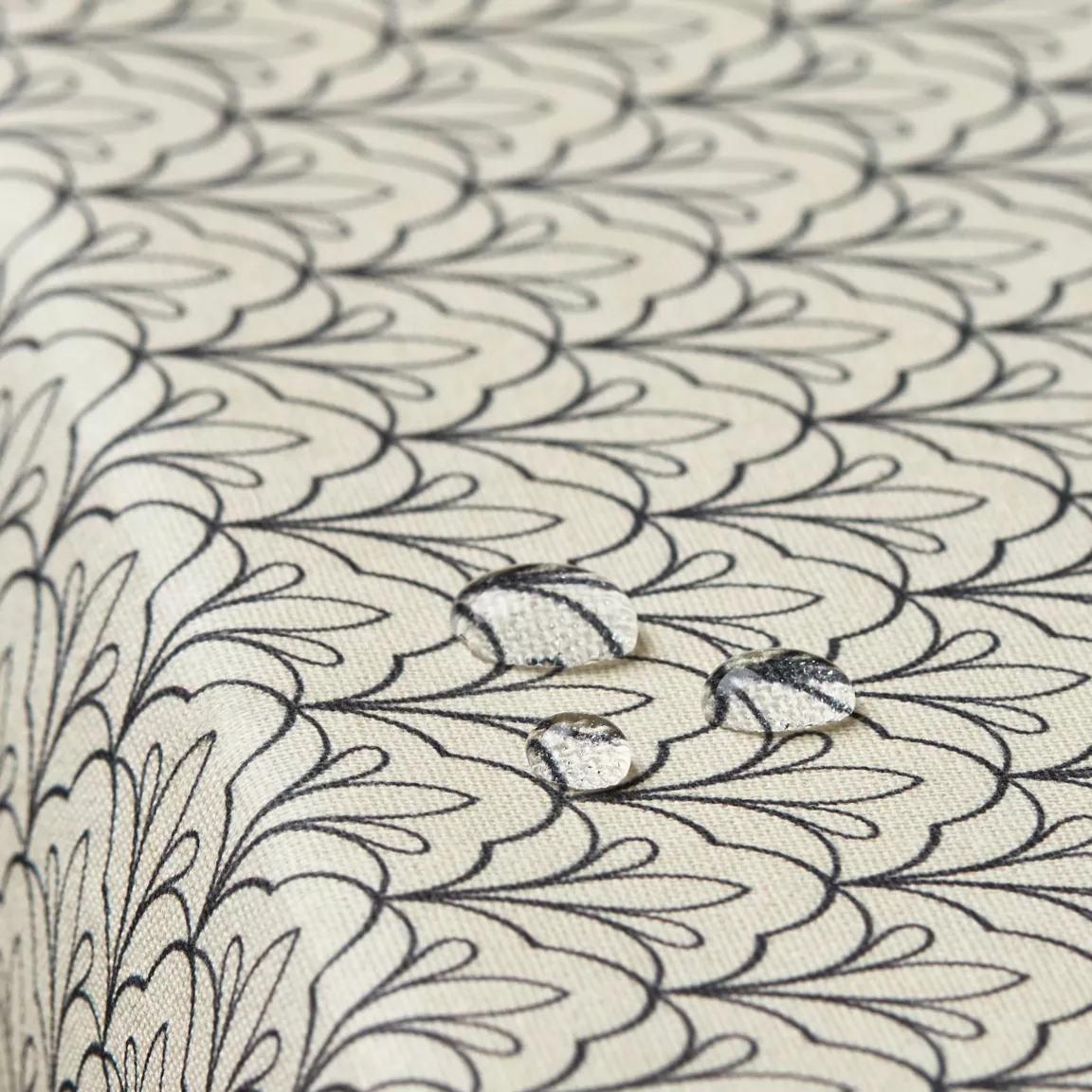 Nappe rectangulaire coton enduit (150 x 250 cm) Clara Grise