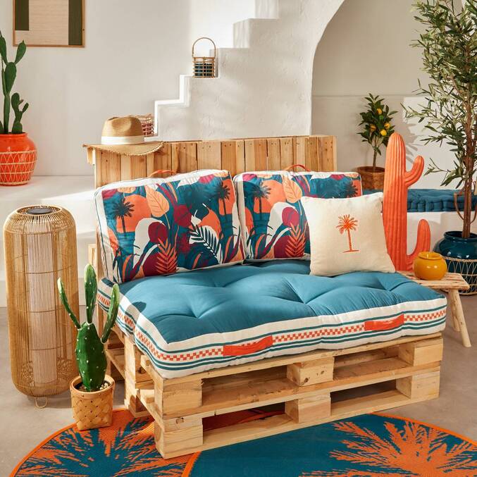 Matelas de sol d'extérieur YUCATAN Bleu canard