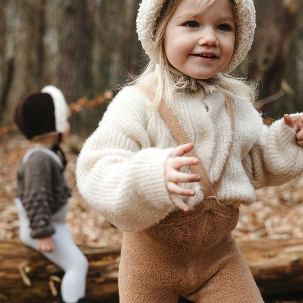 Teddy Warmy Footed Tights Brown - Silly Silas