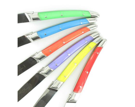 Laguiole moderne 6 Acryl Couleurs - coffret de 6 pièces Couteaux Table par Goyon Chazeau