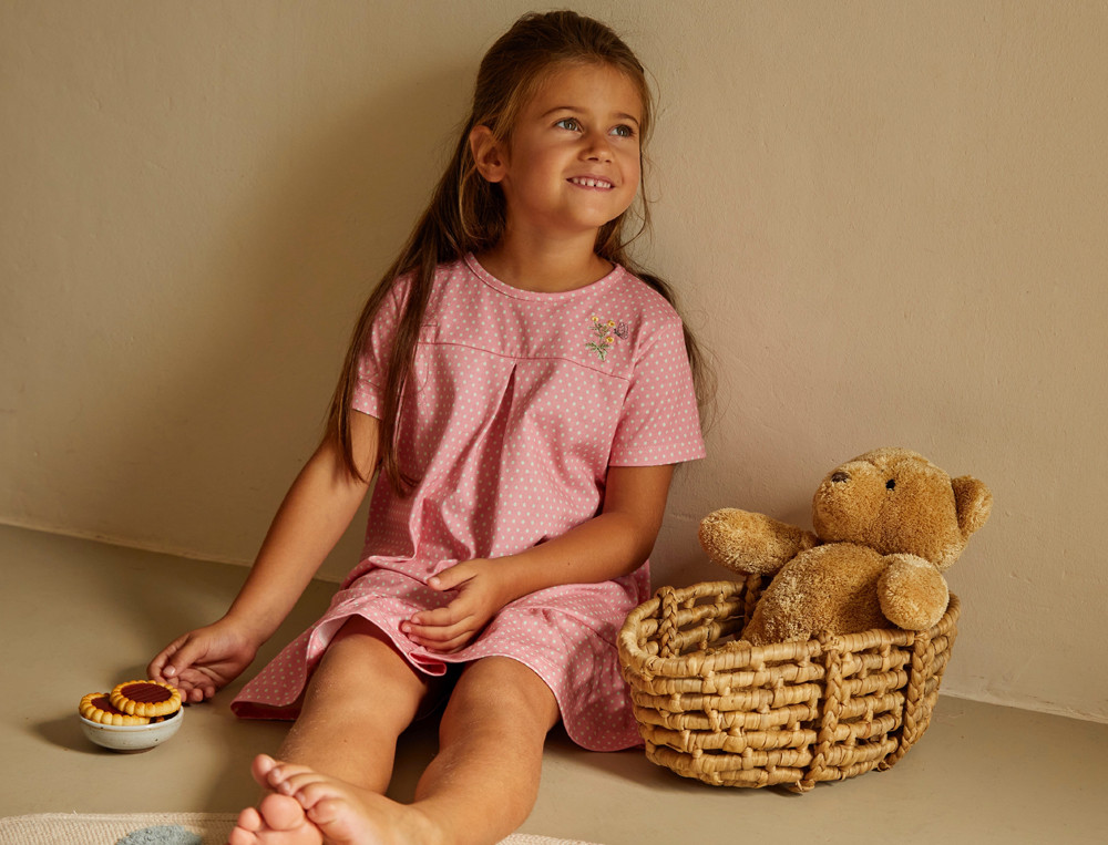 Chemise de nuit enfant-Ronde bucolique