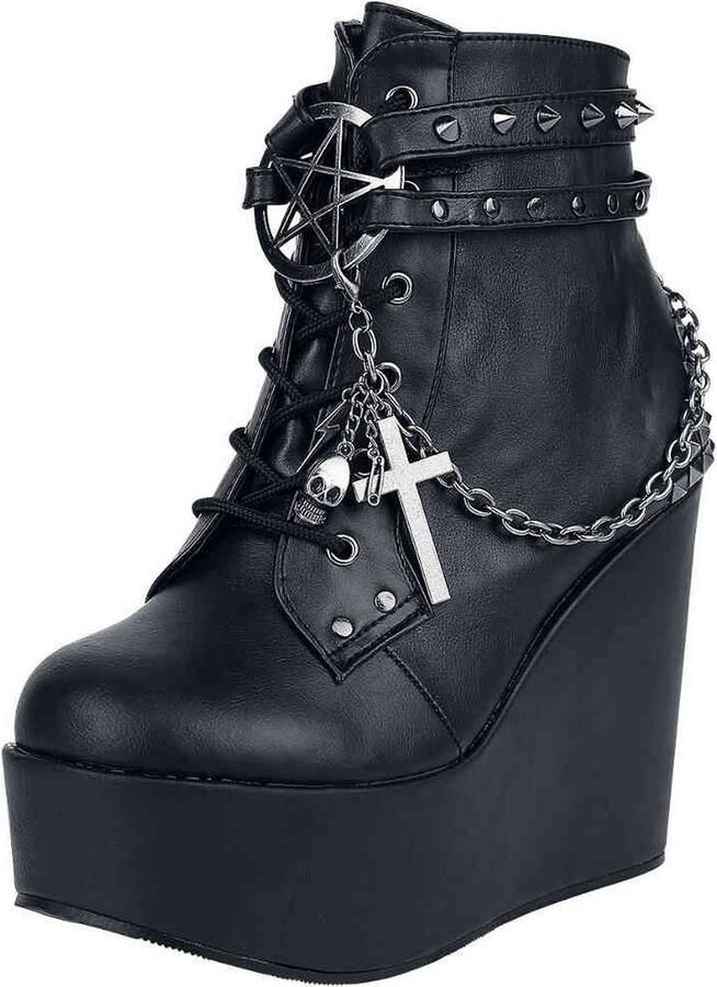 Demonia Cult POISON-101 Sleehakken 42 Shoes Zwart