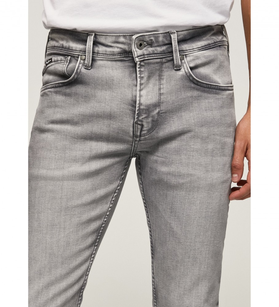 Calça jeans Pepe Jeans Finsbury de cintura baixa cinza