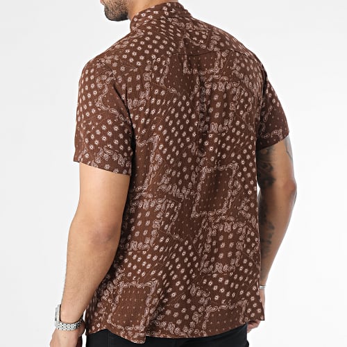Chemise Manches Courtes Marron