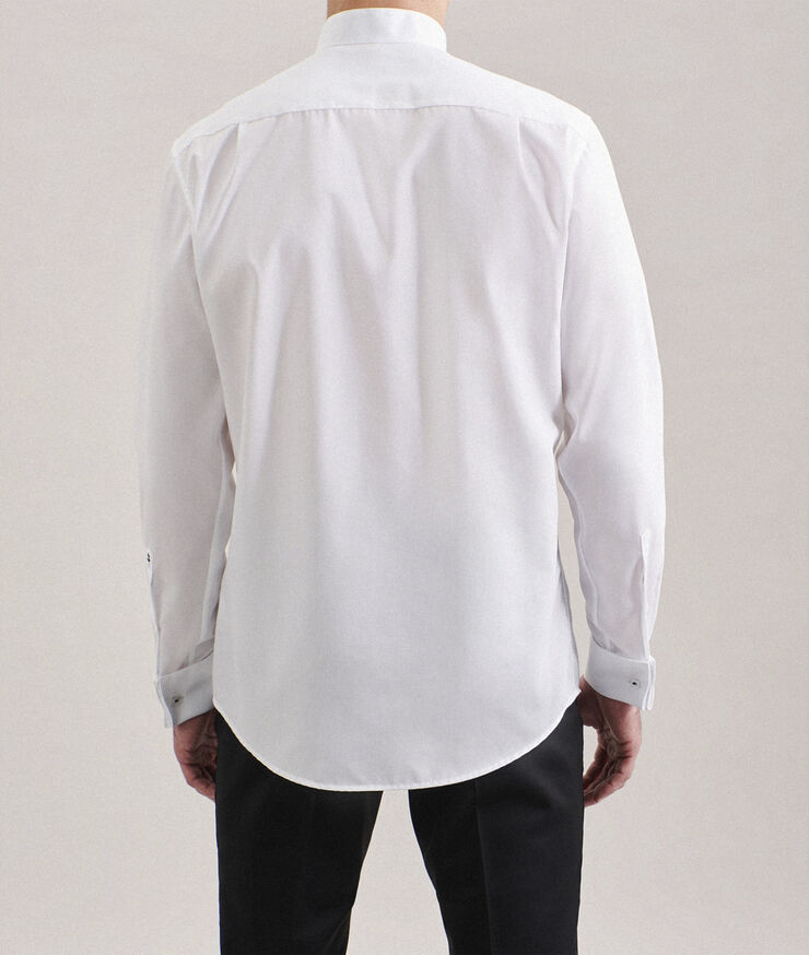 Seidensticker Gala Shirt Regular Long sleeve Wing Collar Uni White