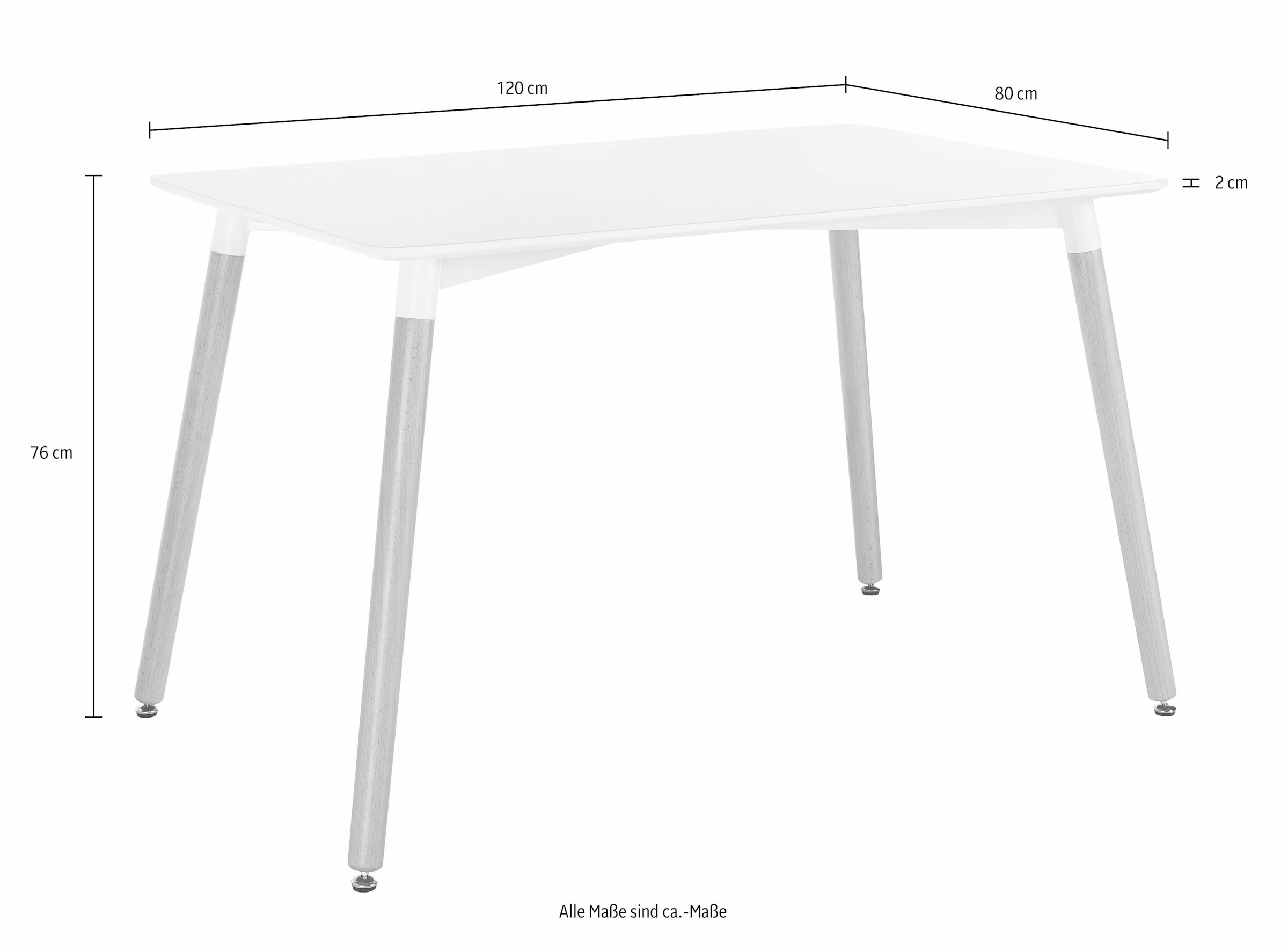 Paroli Esstisch Breite 120 cm