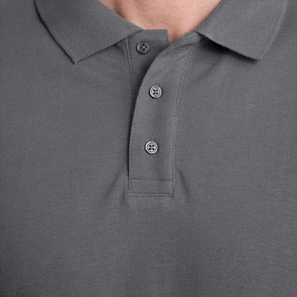 VanVaan Herren Poloshirt in Piqué-Qualität dunkelgrau