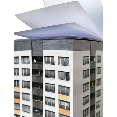 Notizzettelblock Paperscraper®, Plattenbau Berlin