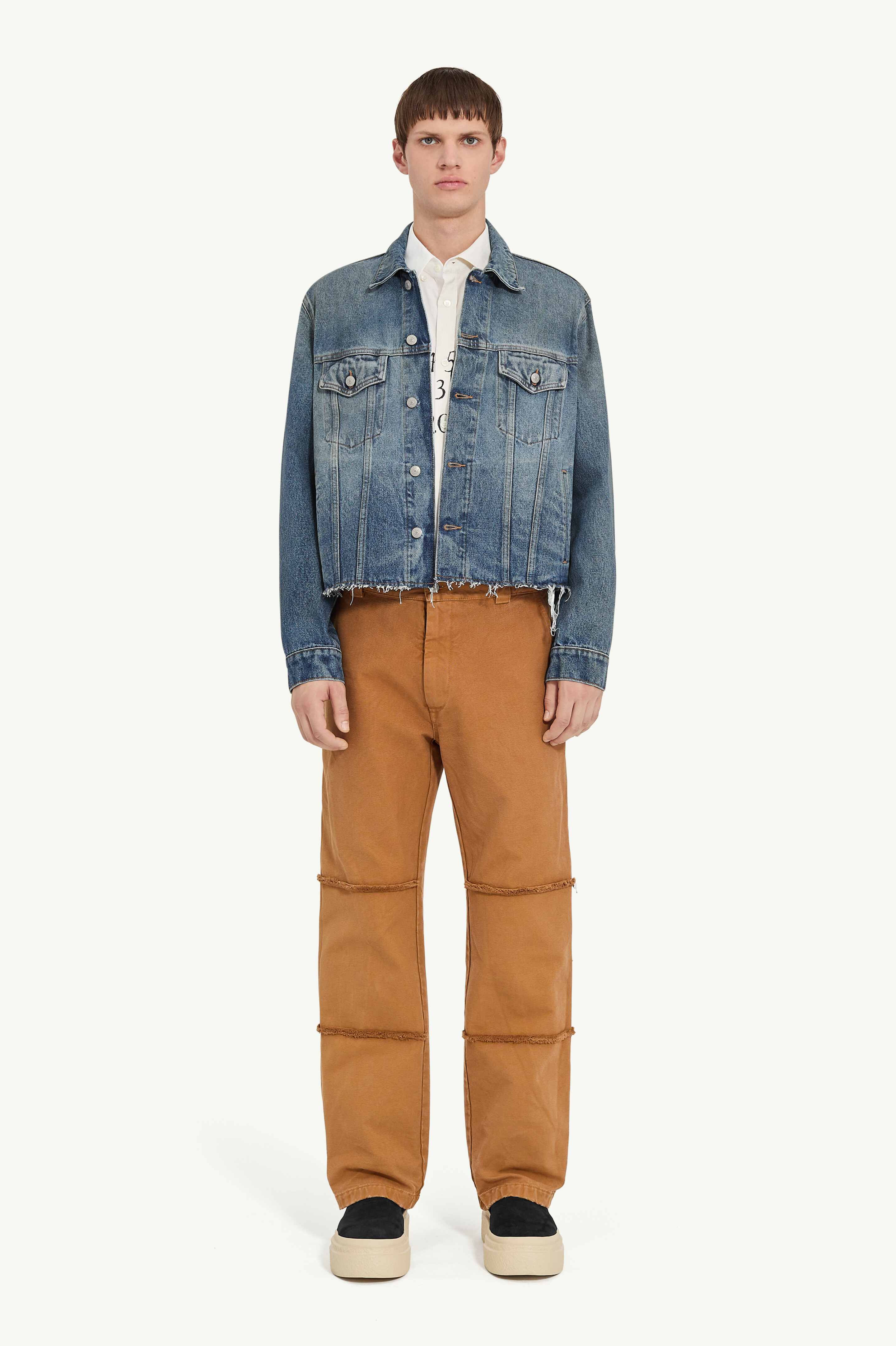Veste en denim bleu pour homme | MM6