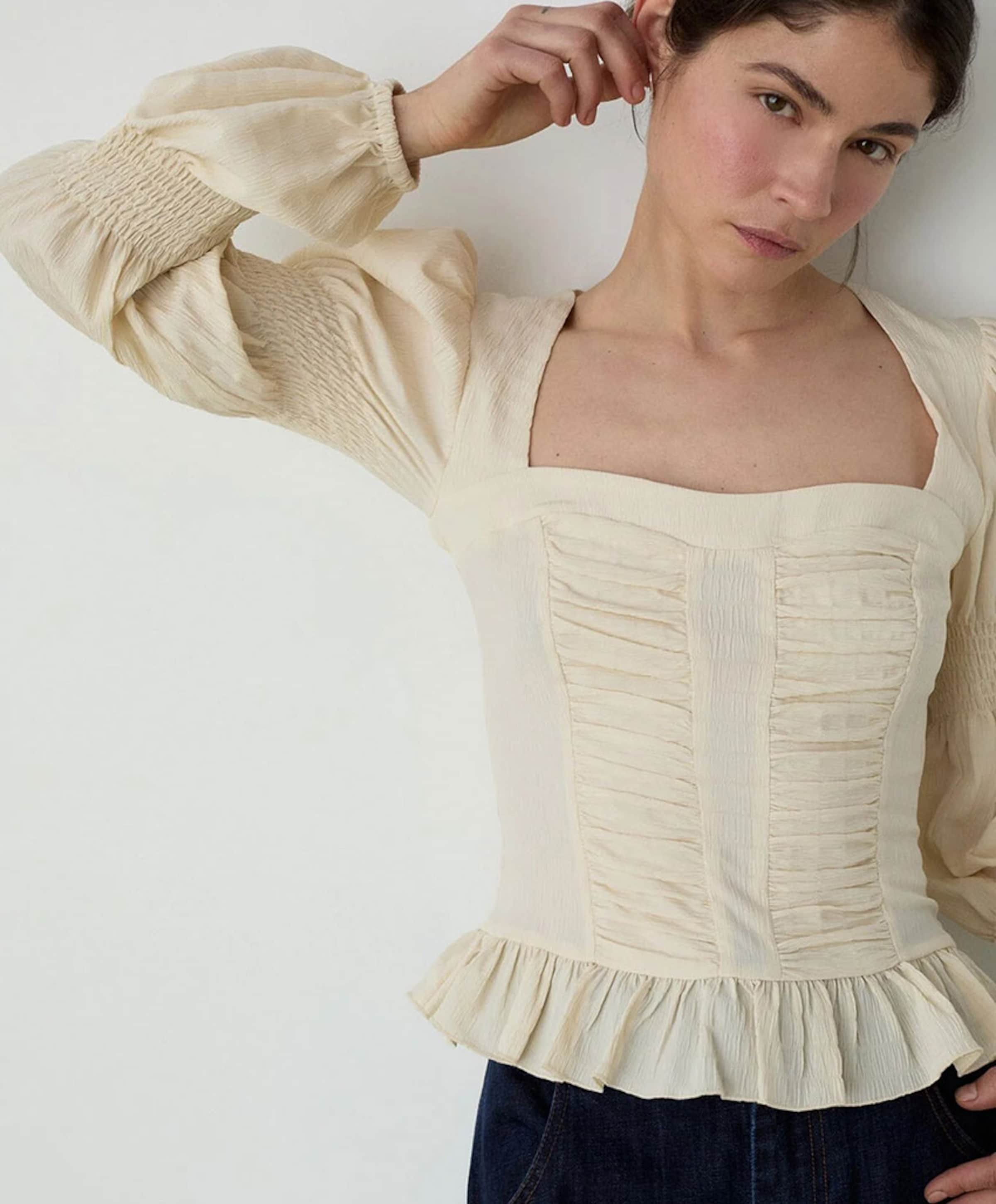 Laagam Dames blouse ecru