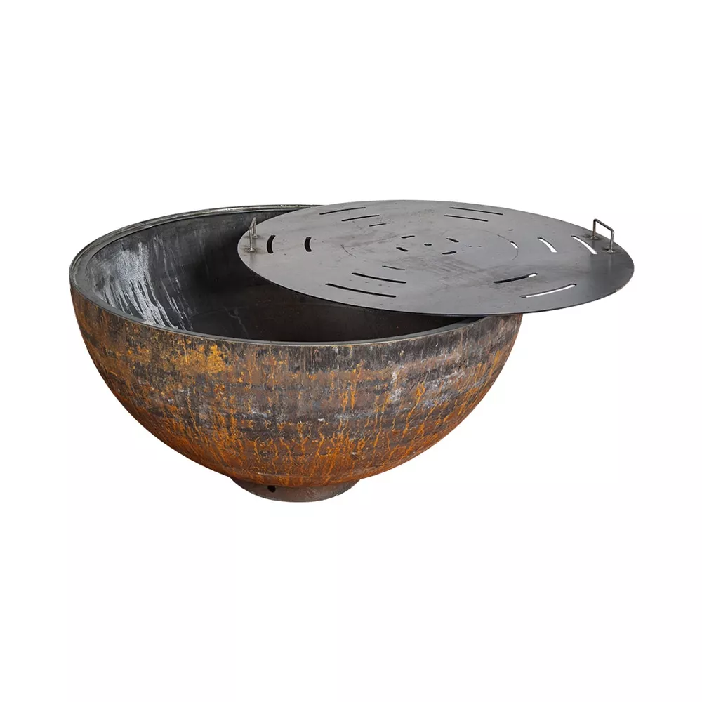Mr. Grill Feuerschale Rusty mit Grillring 100cm und Zubehör
