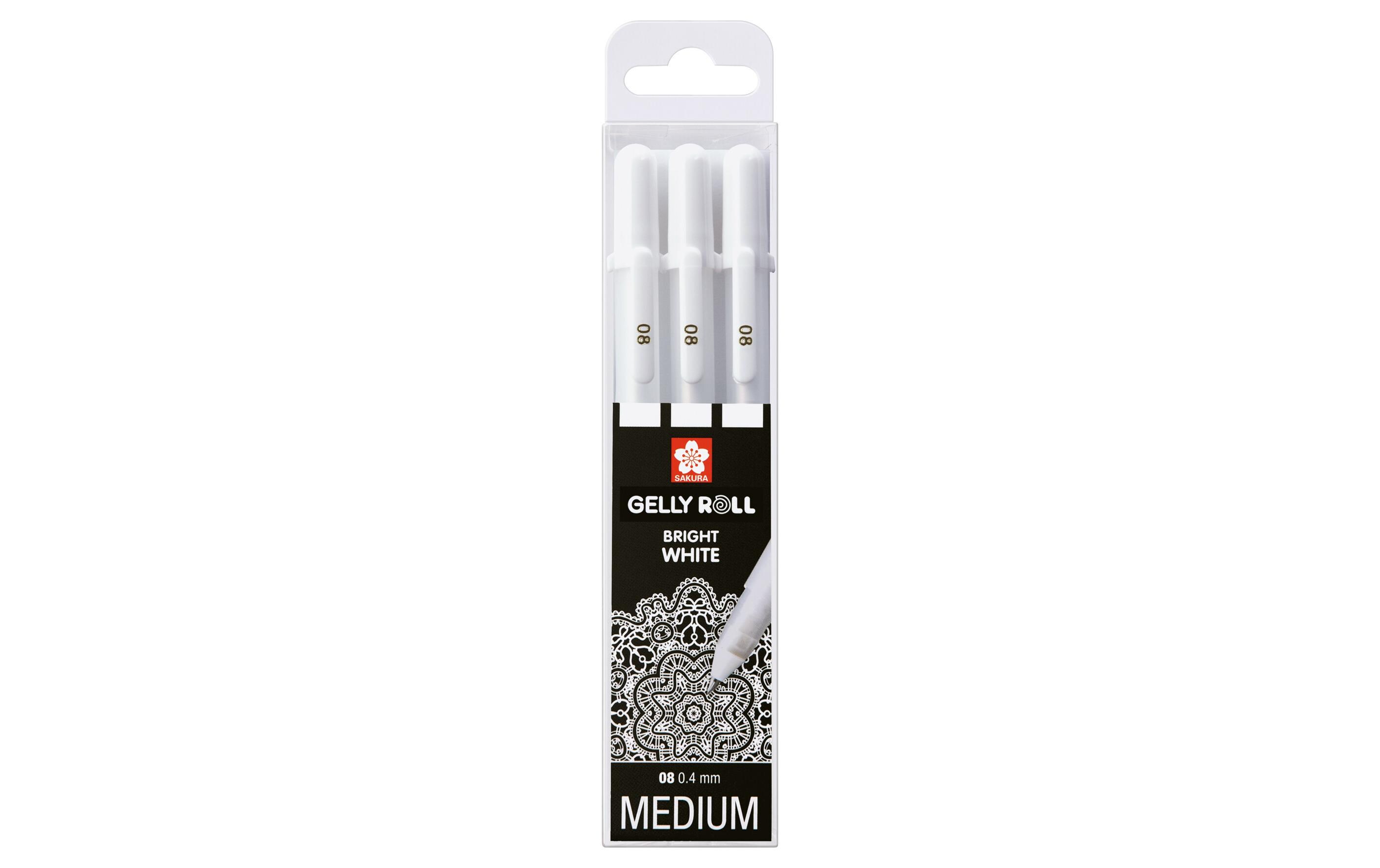 Gelschreiber Gelly Roll Basic 3er-Set Mittel, WeissGelstifte