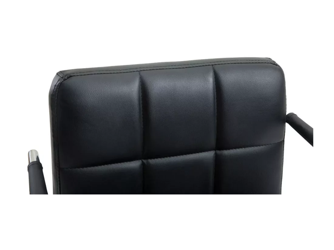Chaise de bureau - Similicuir - Noir - Lucy V2