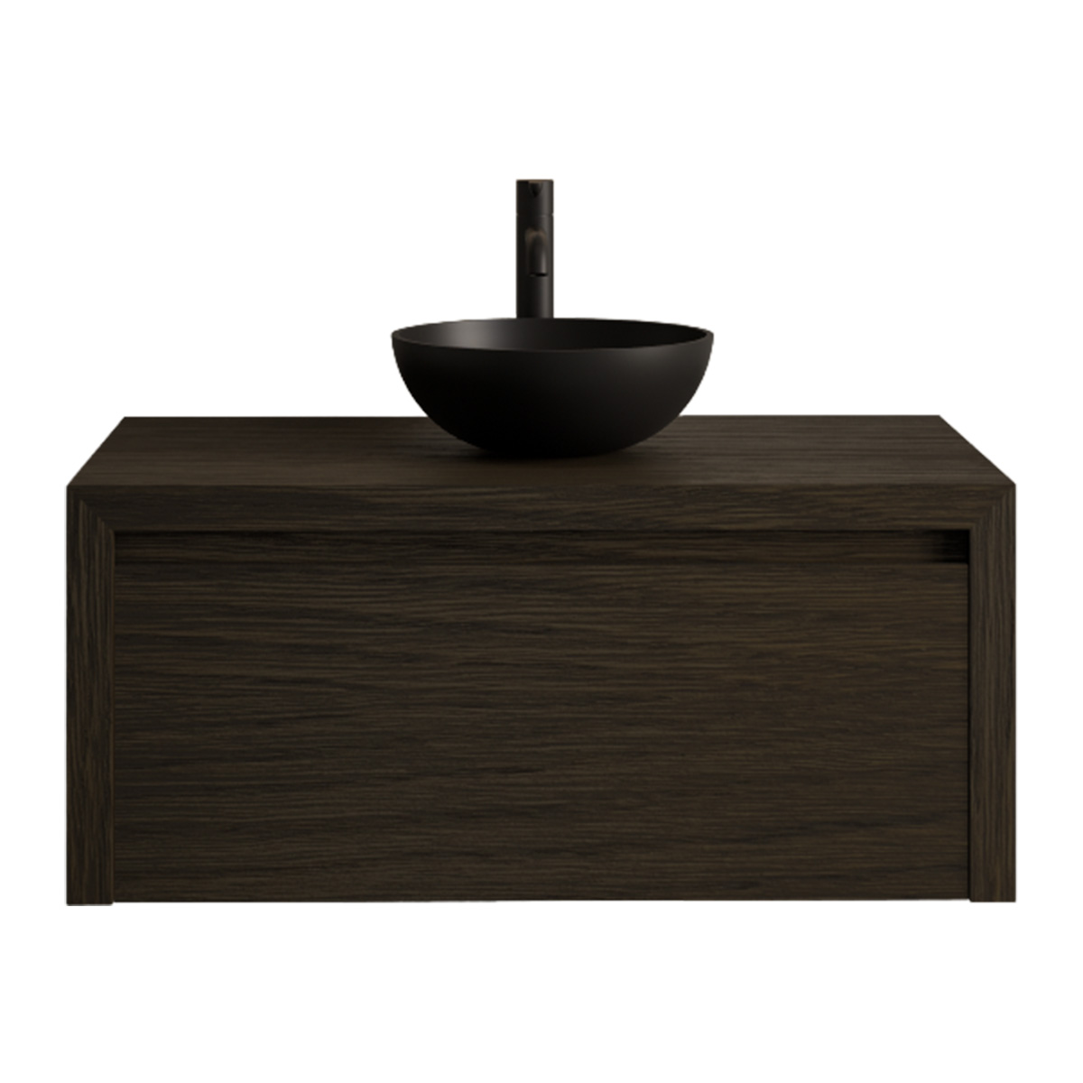 Gliss Design Ares badmeubel 70cm charcoal zonder waskom
