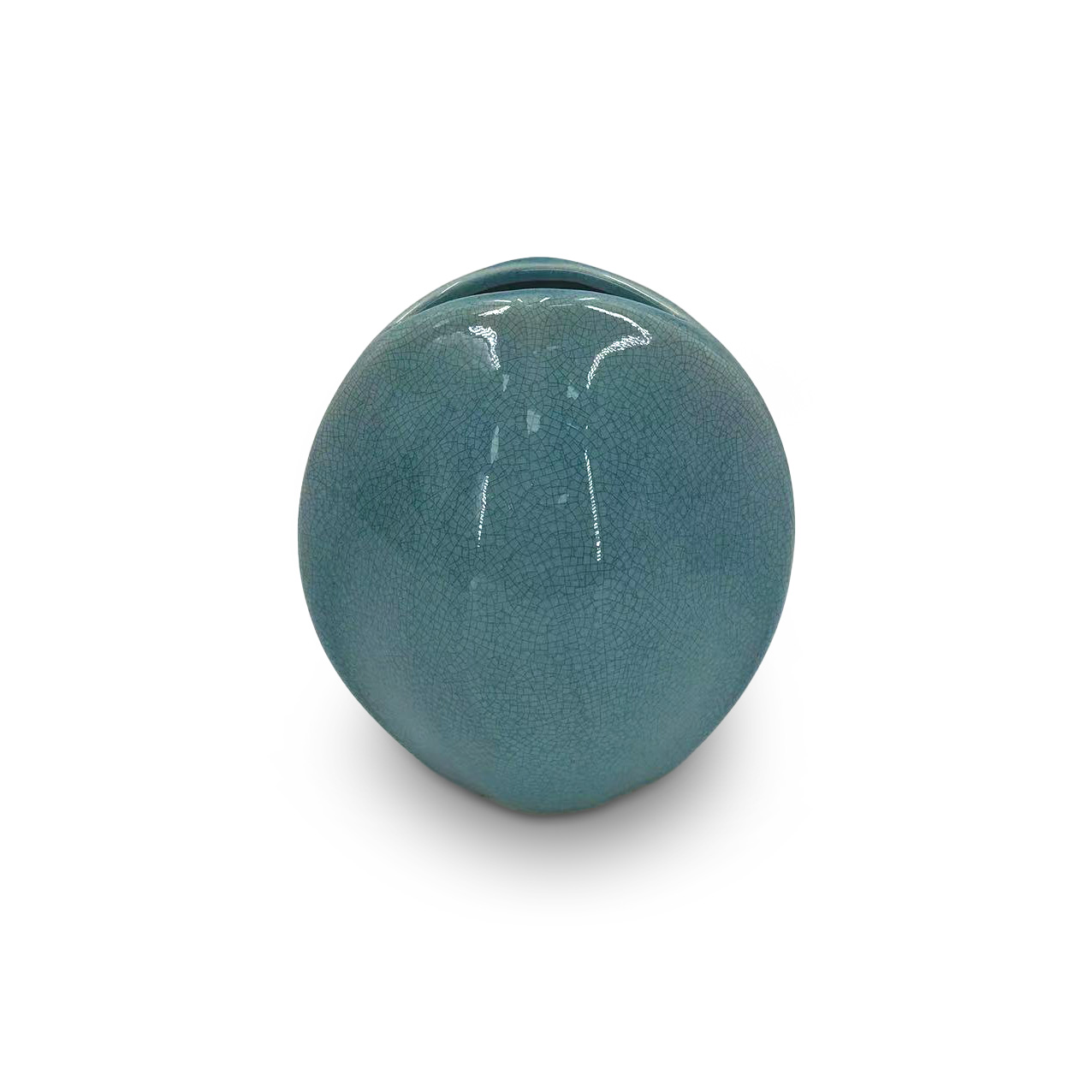 Vase 'Thibault', blau, B 14 cm, H 15 cm, L 10 cm von fischer's lagerhaus