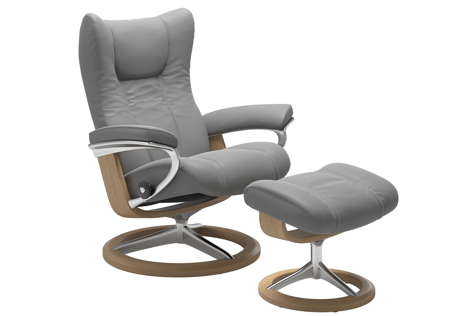 Wing lenestol m/krakk i hud Batick Wild Dove - Signature - Polert - Eik