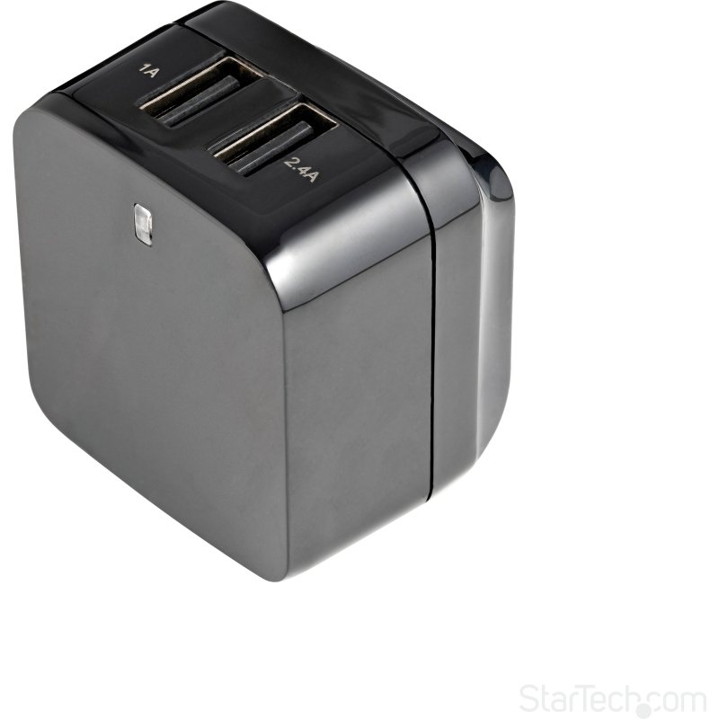 StarTech.com Chargeur mural USB à 2 ports - Haute puissance (17 W / 3,4 A) - Chargeur de voyage international