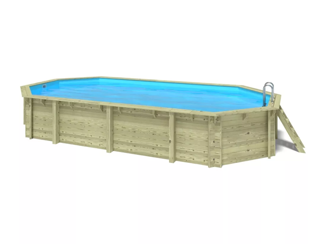 Piscine en bois 8,57x4,57 - H.1,31 m - avec filtration et coffre - BAS746OSPI+SZA - ALTANKA