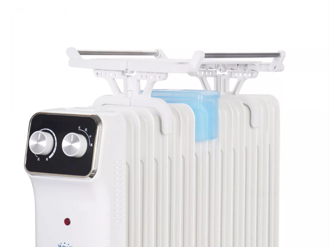 Radiateur d'huile blanc avec réservoir d'humidification