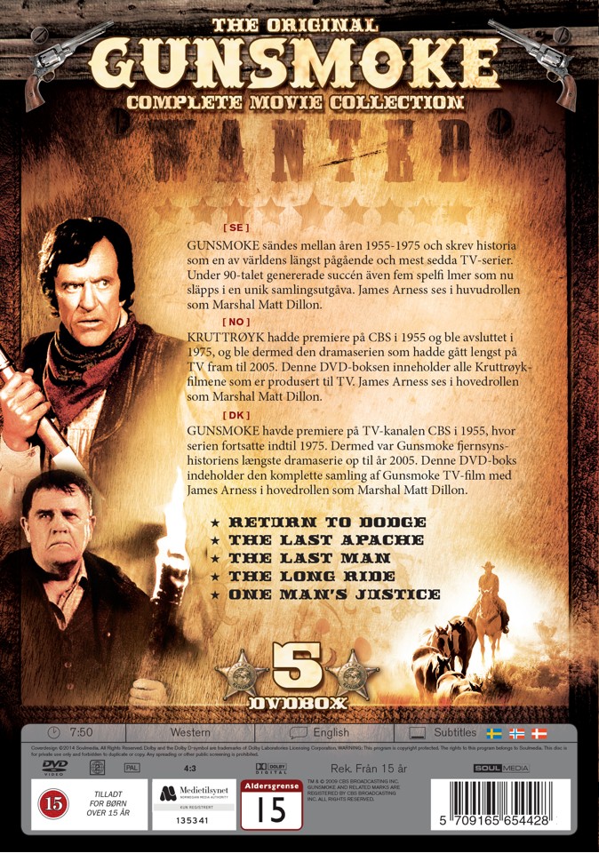 Gunsmoke - Film boks (5-disc) - DVD