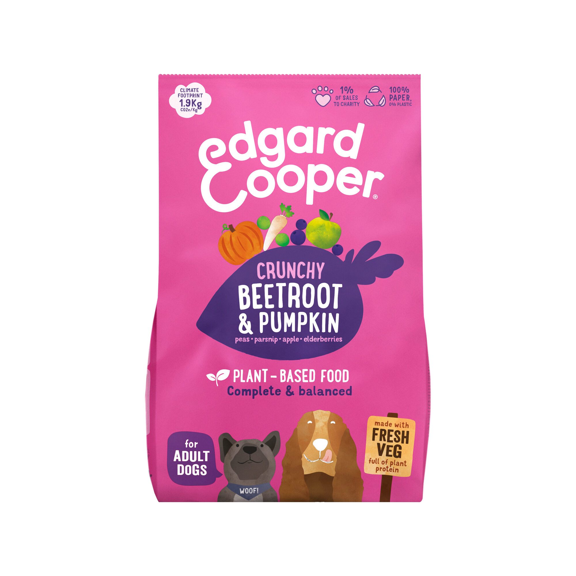 Edgard & Cooper Adult Plant Based Hondenvoer - Rode Biet & Pompoen