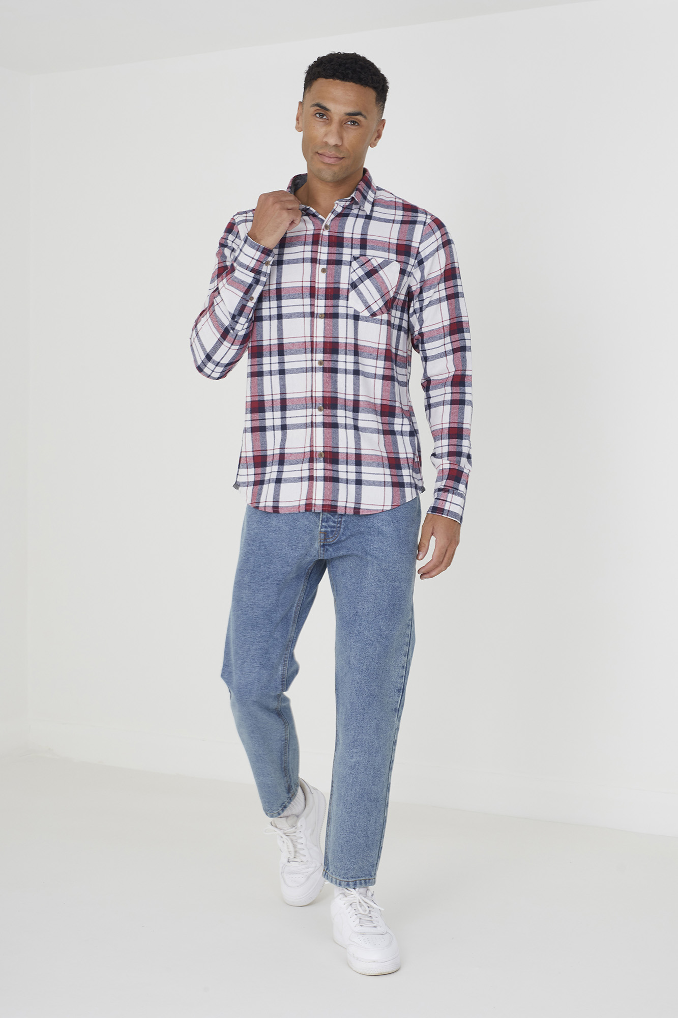 Camisa xadrez com bolso