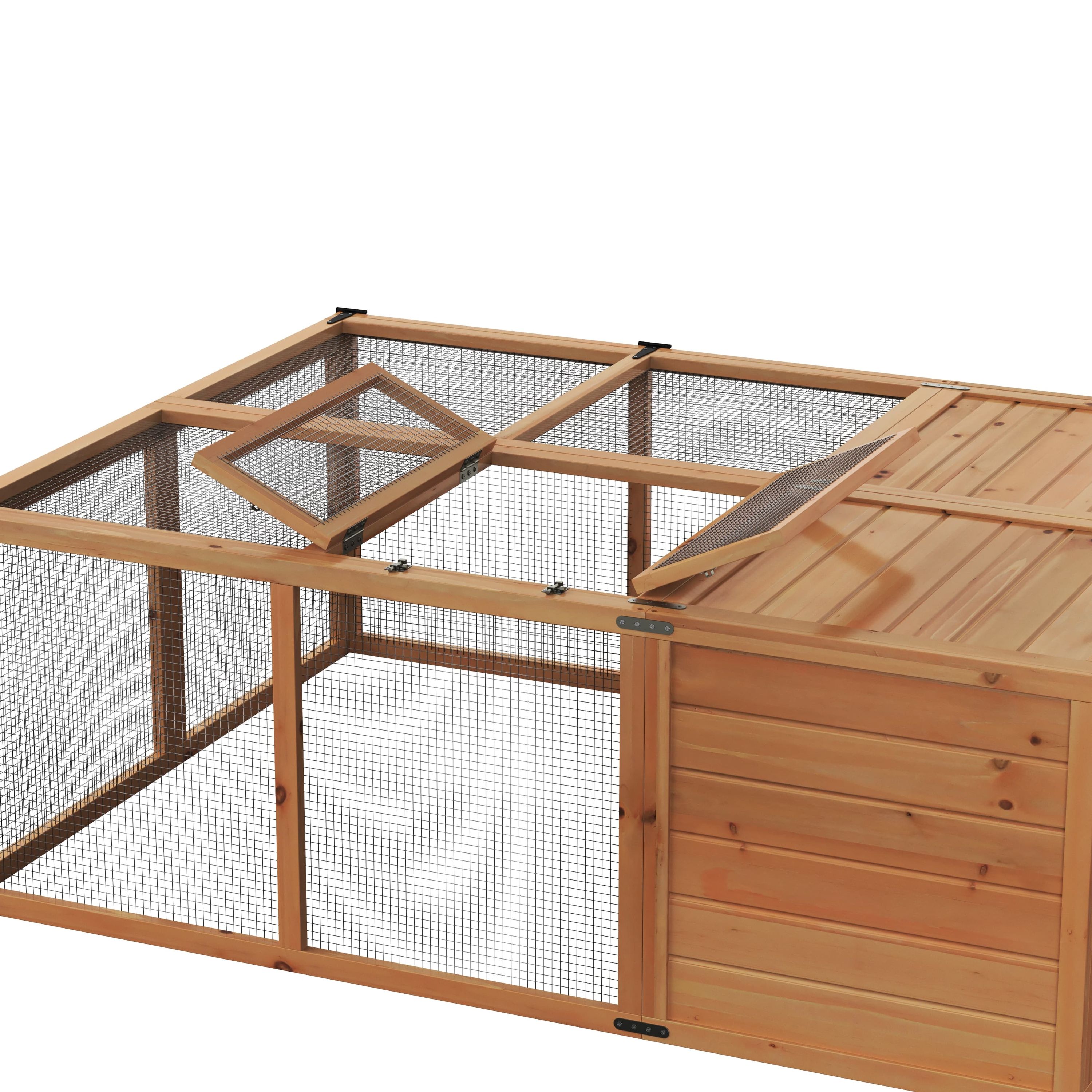 Freilaufgehege Kaninchen Holz faltbar 160 x 119 x 60 cm