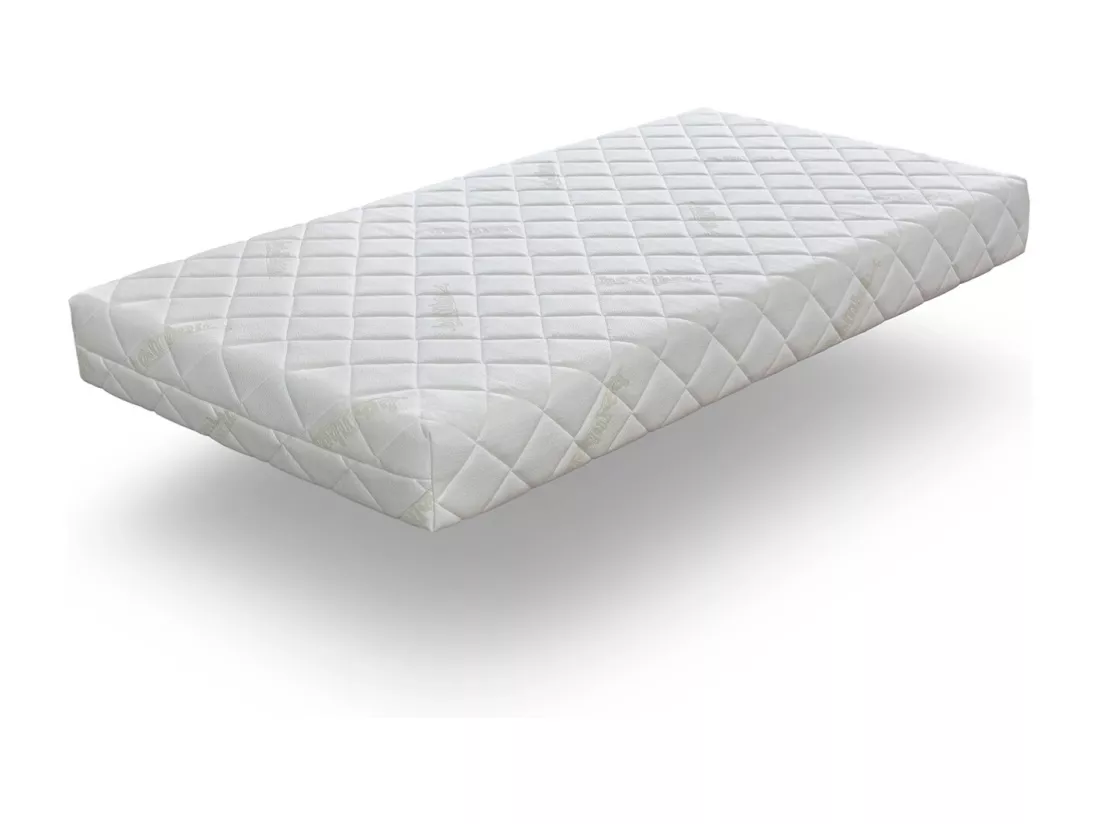 Matelas 140X190 DELTA SOJA Épaisseur18 CM - Déhoussable, Mémoire de forme Tissu Bambou