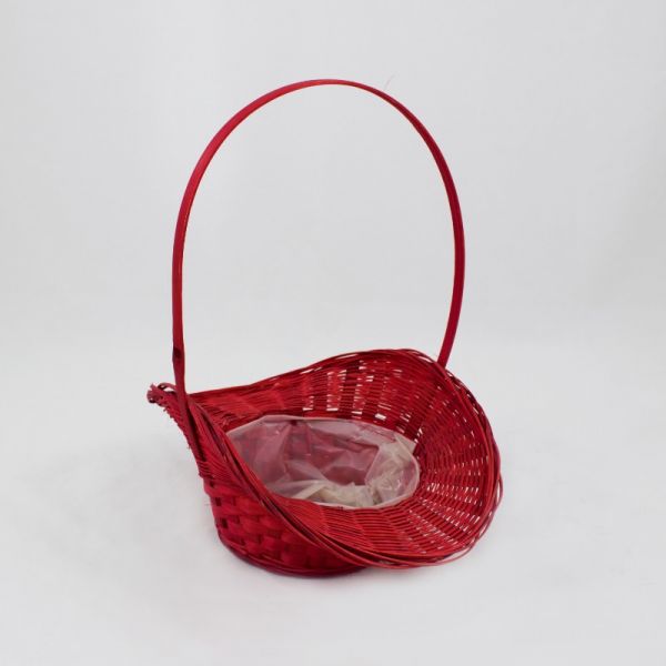 Cesto de Verga Vermelho com Aba - 35cm - 30107031