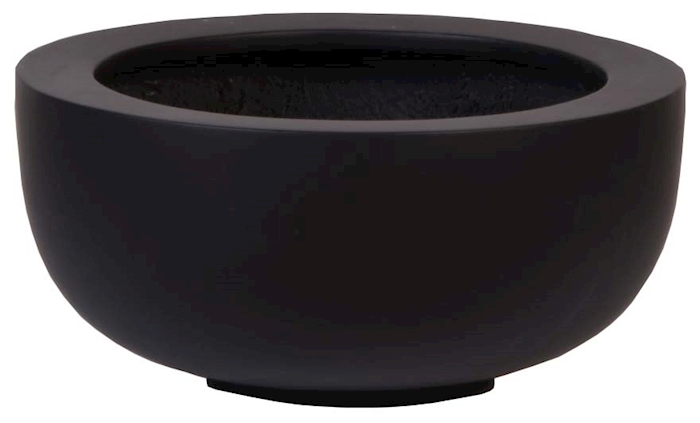 Plantenpot Ducos S black Ø33 x H15 cm - set van 2
