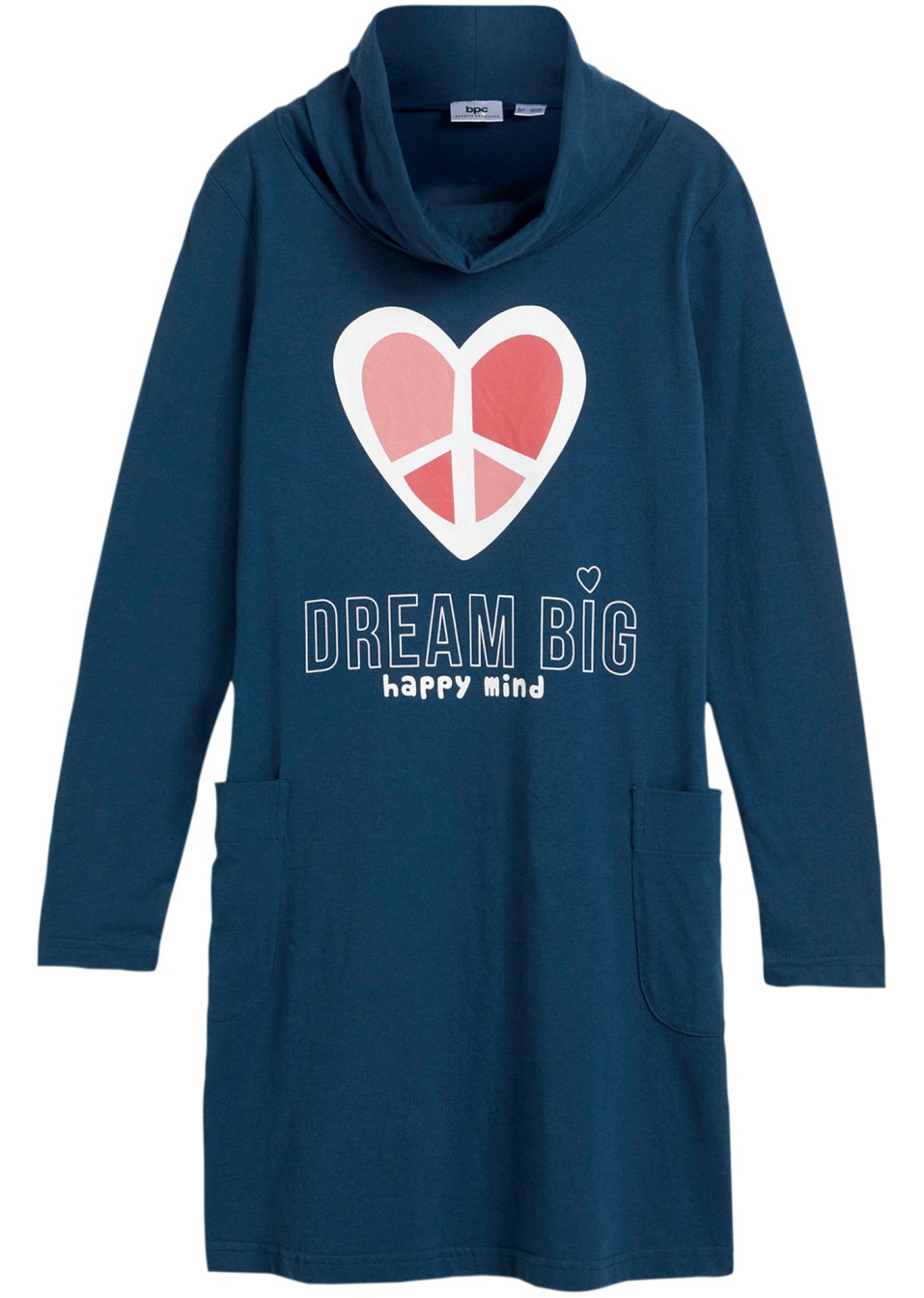 Robe en jersey fille avec grand col