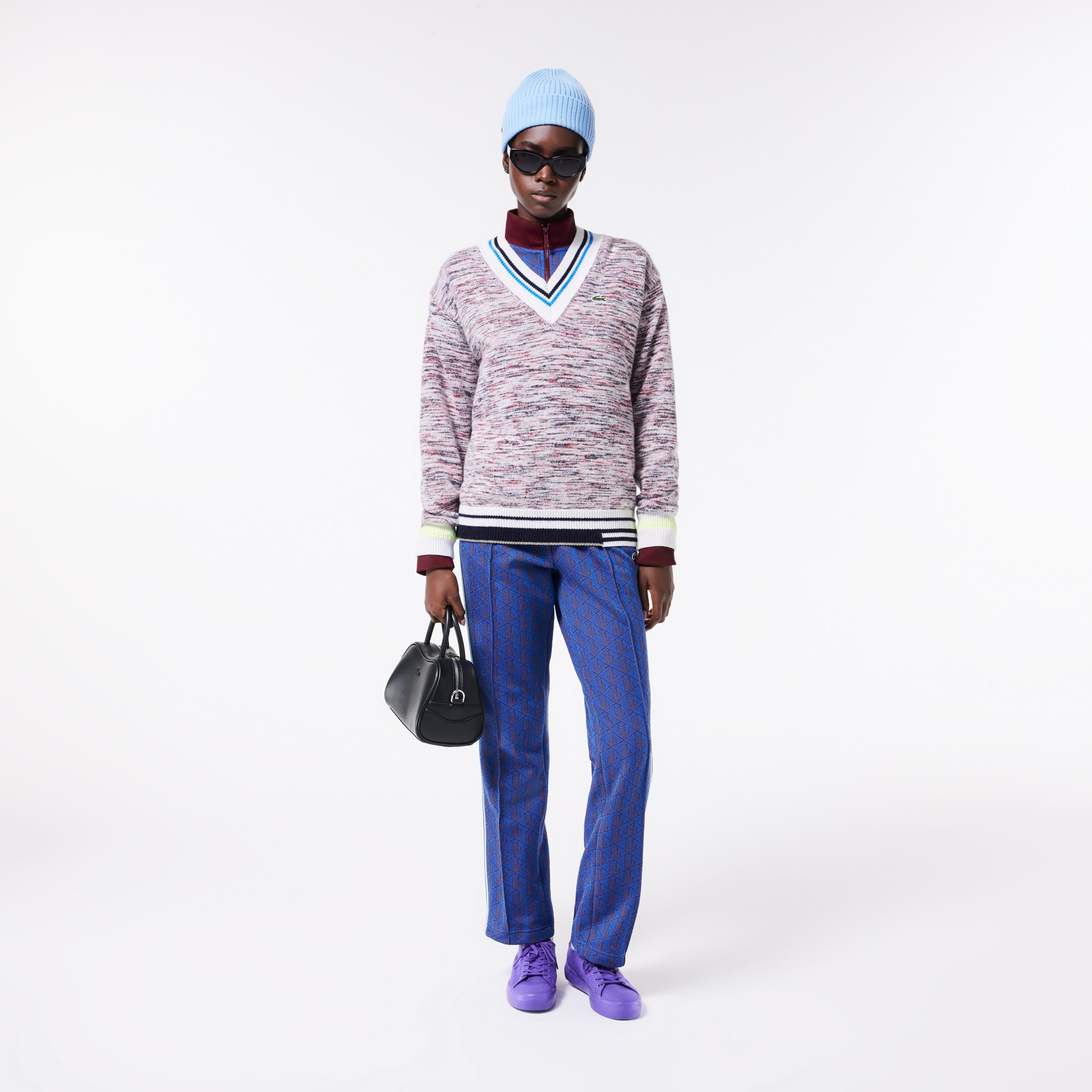 Pantalon de survêtement Paris avec monogramme Pantalons de survêtement - Bleu - Lacoste - Femme