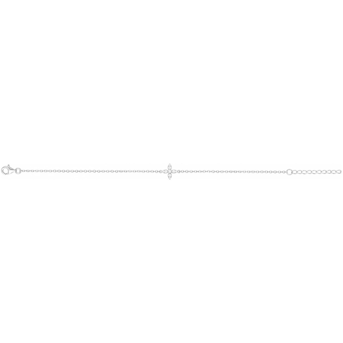 Bracelet en Argent avec oxyde de zirconium blanc