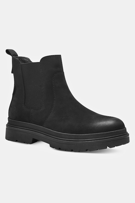 Tamaris Leder-Chelseaboots, Wechselfußbett, Komfortweite