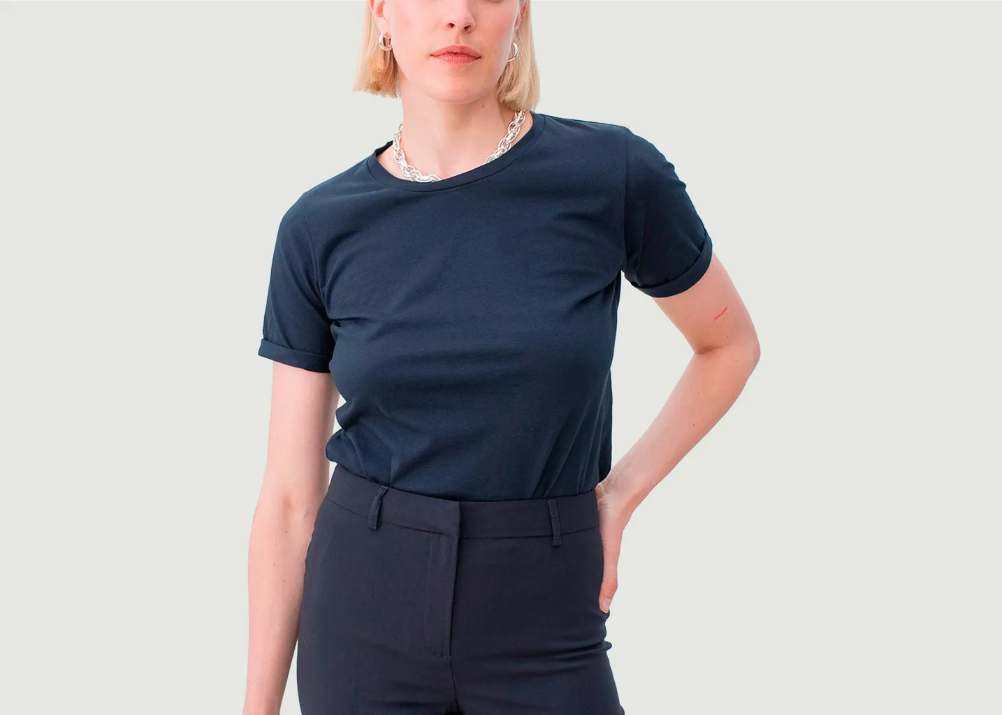 T-shirt uni en coton 17H10