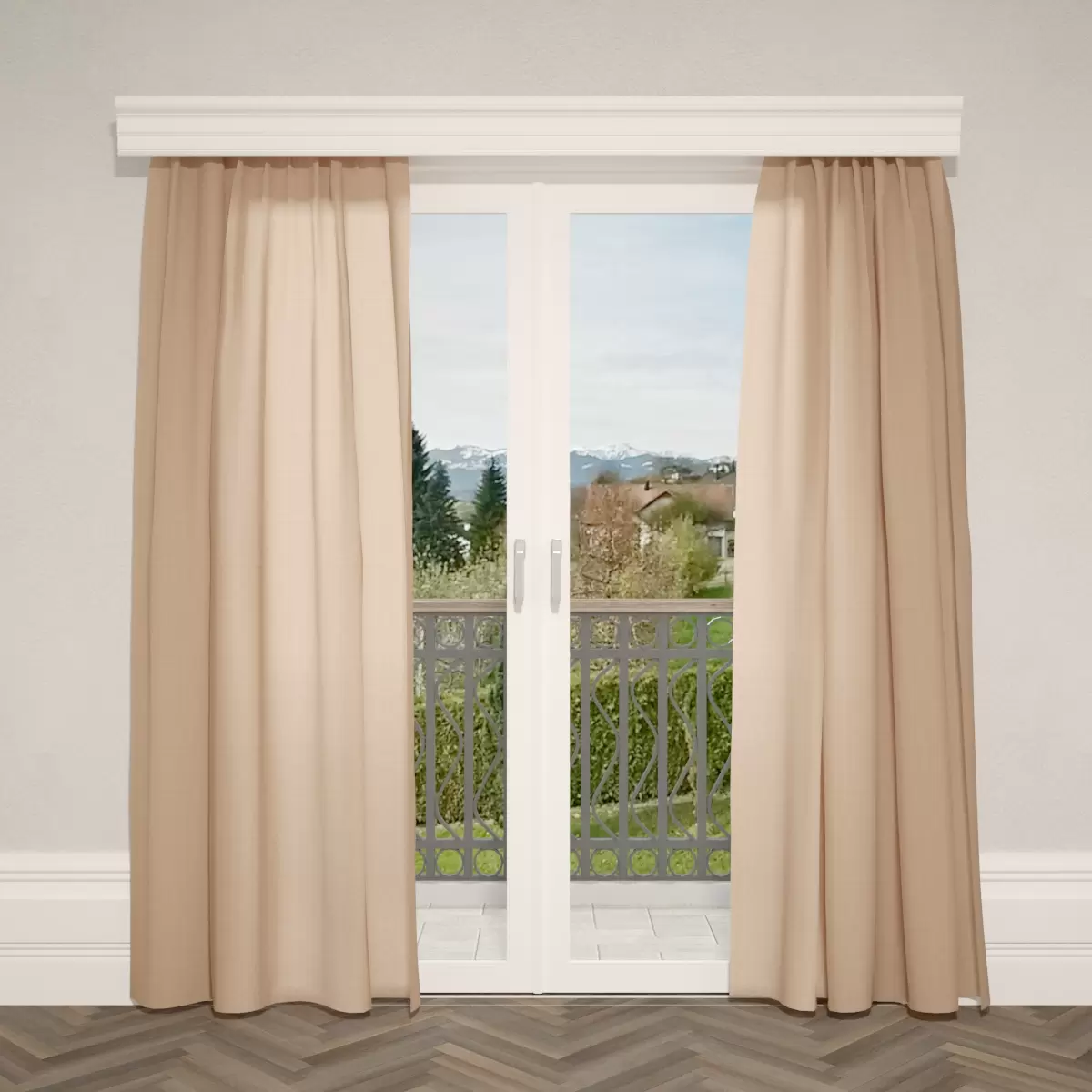 Nachtvorhang Velours Beige