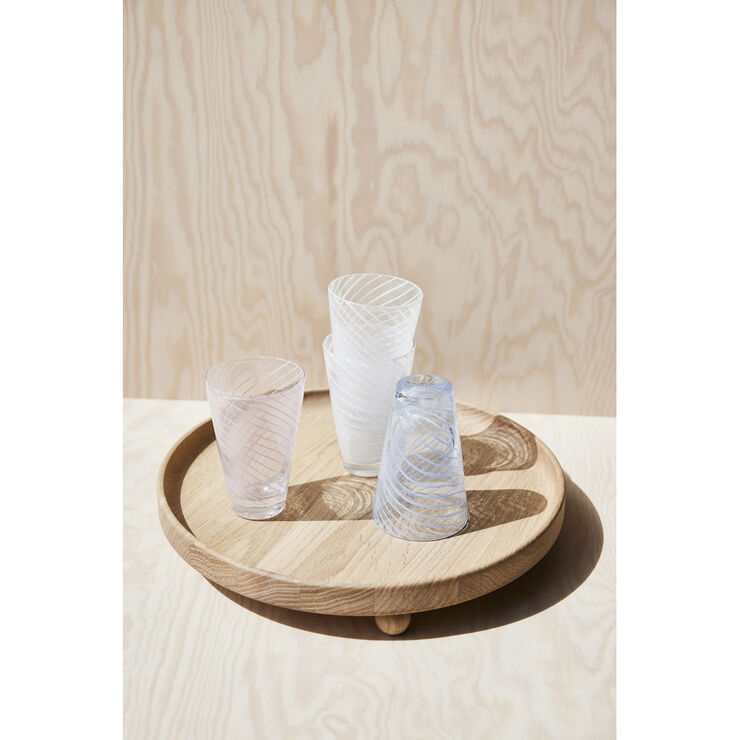 OYOY Living Design Yuka Swirl Glas - Pakke med 2 Blå