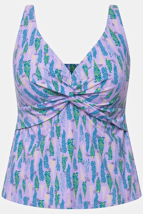 Tankini, Lupinen, drapiert, Softcups, längeres Top