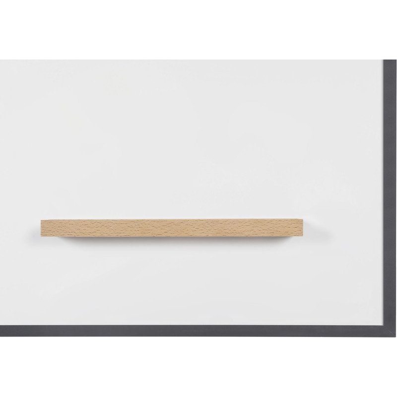 Tableau blanc acier émaillé magnétique cade noir 240 x 120 Curvo Bi Office
