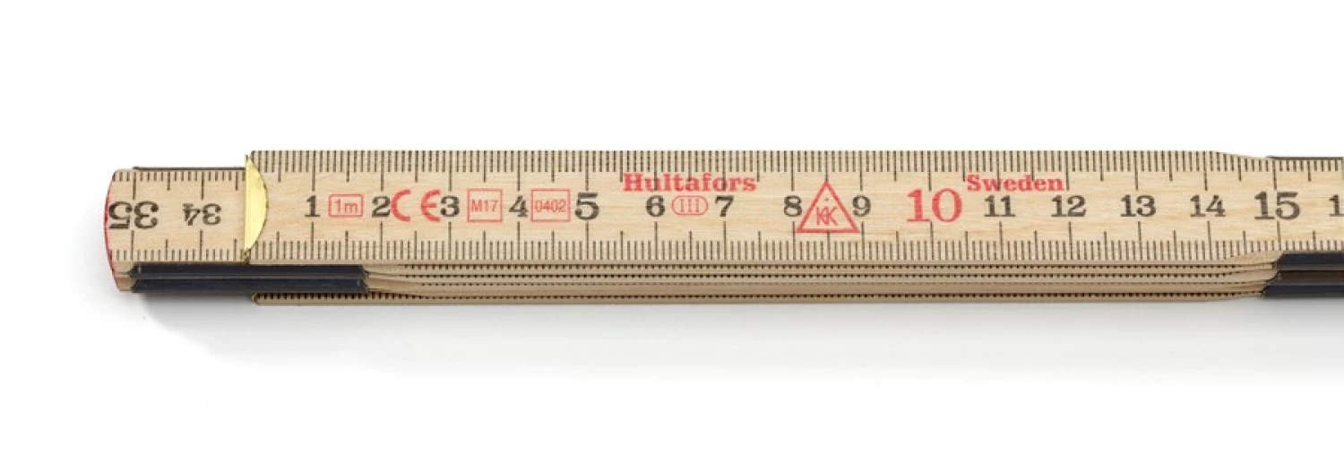 Hultafors 1959-01-06 Duimstok - Hout - 1m