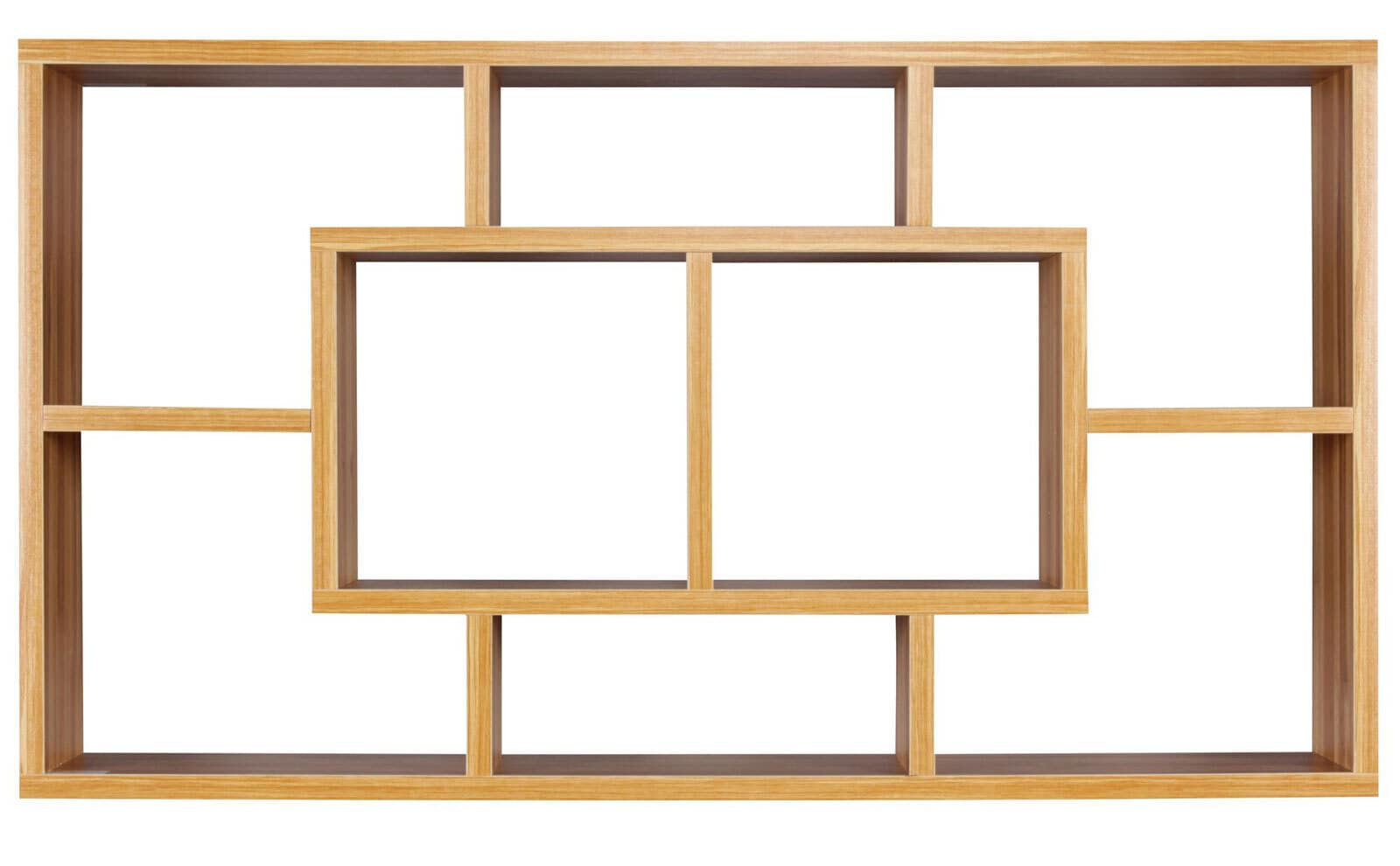 Wandregal 85 x 48 x 16 cm Buche-Dekor